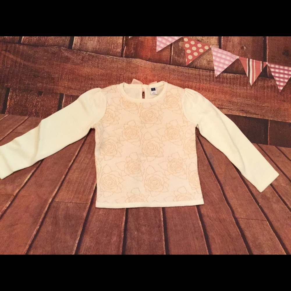 Janie And Jack Cream/Rose light Sweater NEW
